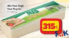 MİS TAM YAĞLI TOST PEYNİRİ 450 G